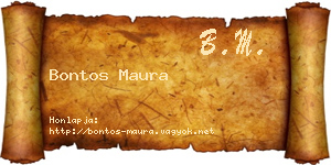 Bontos Maura névjegykártya